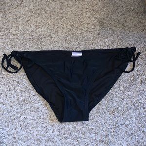 Black side tie bikini bottoms